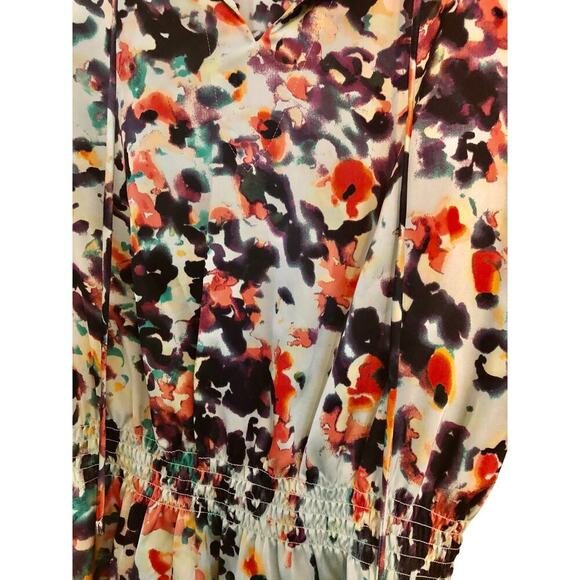 CALVIN KLEIN TUNIC BLOUSE  3/4 SLEEVE ECLECTIC SZ XS SOPHISTICATED CHIC - Picture 2 of 8